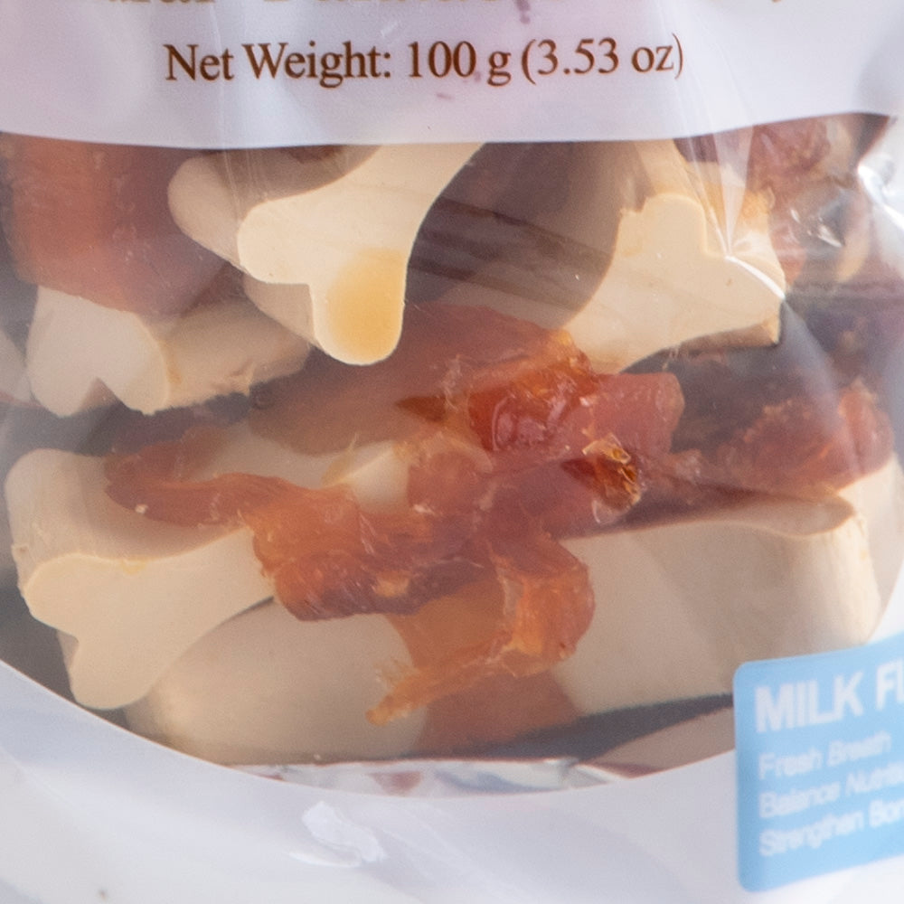 Milk Flavor Small Bones Wrap with Chicken - 100gm