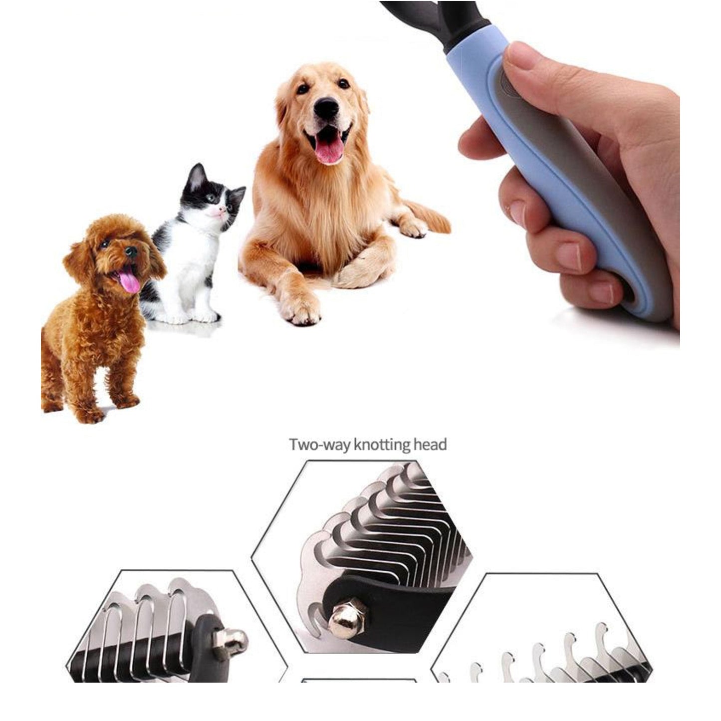 De-Matting  Tool/ Comb/Brush For Removal Of Tangles & Mats