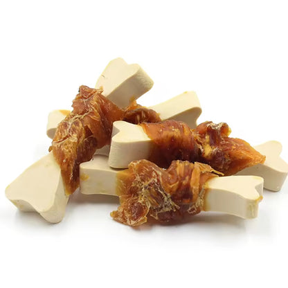 Milk Flavor Small Bones Wrap with Chicken - 100gm